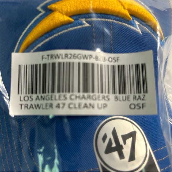 Los Angeles Chargers '47 Clean Up Blue Adjustable Hat Unisex NFL Cap - Picture 6 of 7